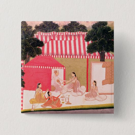 Een Prins en zijn Harem Vierkante Button 5,1 Cm (Voorkant)