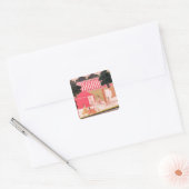 Een Prins en zijn Harem Vierkante Sticker (Envelop)