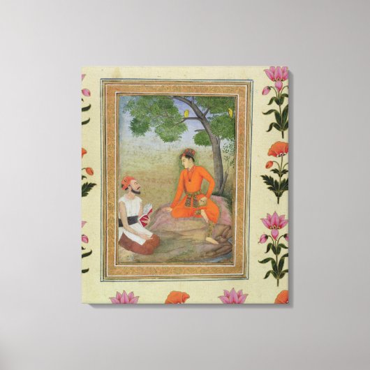 Een prins in discussie met een religieus man... canvas afdruk (Voorkant)