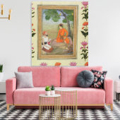 Een prins in discussie met een religieus man... canvas afdruk (Insitu (Woonkamer))
