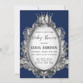 Een prins staat op de weg naar het Baby shower van Kaart (Voorkant)