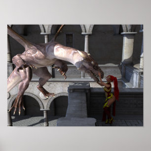 Een prinses en haar draak poster