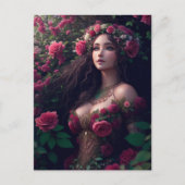 Een prinses in de rozen briefkaart (Voorkant)