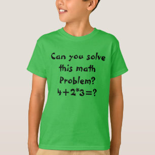 Een probleem met de wiskunde t-shirt