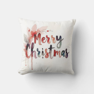 Een product met een ontwerp van "Merry Christmas" Kussen