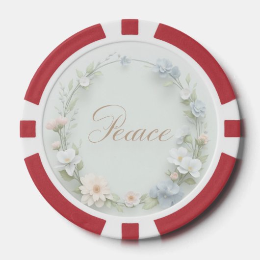 Een product met een ontwerp van "vrede" poker chips (Voorkant)