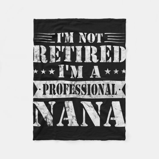 Een professionele Nana Funny Moederdag Gepensionee Fleece Deken (Voorkant)