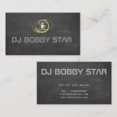 Een proffesioneel goud DJ pictogram visitekaartje (Voorkant / Achterkant)