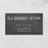 Een proffesioneel goud DJ pictogram visitekaartje (Achterkant)