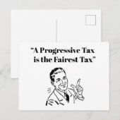 Een progressieve belasting is de meest eerlijke be briefkaart (Voorkant / Achterkant)