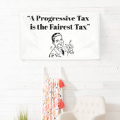 Een progressieve belasting is de meest eerlijke be spandoek (Insitu)