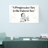 Een progressieve belasting is de meest eerlijke be spandoek (Beurs)
