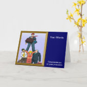 Een promotie vieren kaart (Gele Bloem)