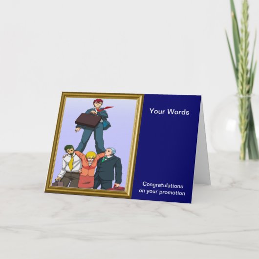 Een promotie vieren kaart (Voorkant)