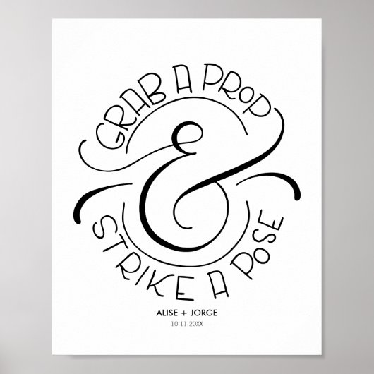 Een prop pakken en een pose slaan - Fotocabine Poster (Voorkant)