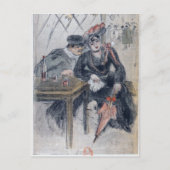 Een prostituee en haar cliënt briefkaart (Voorkant)