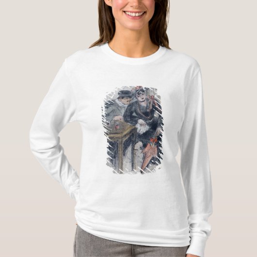Een prostituee en haar cliënt t-shirt (Voorkant)