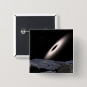 Een protoplanetaire schijf vierkante button 5,1 cm (Voorkant /achterkant)