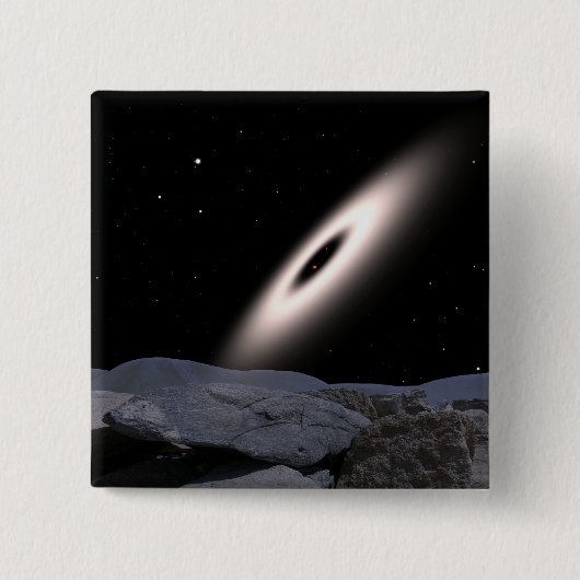 Een protoplanetaire schijf vierkante button 5,1 cm (Voorkant)