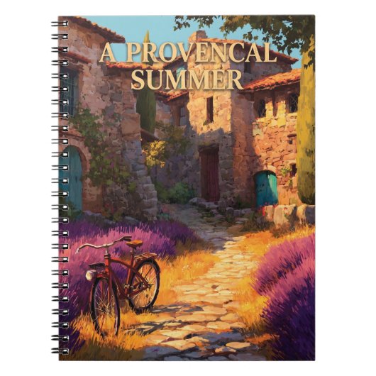 Een Provençaalse zomeraffiche Notitieboek (Voorkant)