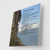 Een psalm van David Wall Clock Vierkante Klok (Hoek)