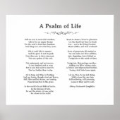 Een psalm van het Longmedergedicht van het leven Poster (Voorkant)