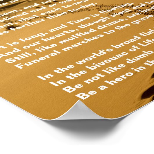 Een psalm van levensinspirerend gedicht poster (Hoek)