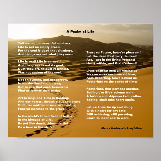 Een psalm van levensinspirerend gedicht poster (Voorkant)