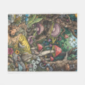 Een psychedelische bosvachtdeken fleece deken (Voorkant (Horizontaal))
