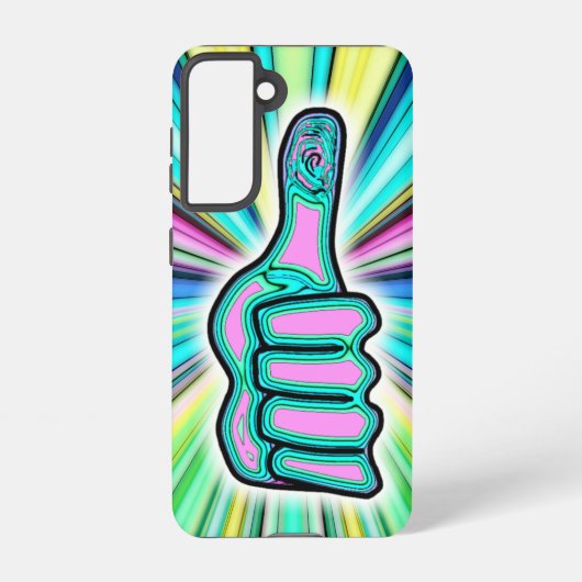 Een psychedelische duim omhoog! samsung galaxy hoesje (Achterkant)