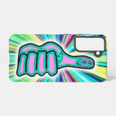 Een psychedelische duim omhoog! samsung galaxy hoesje (Achterkant horizontaal)