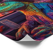 Een psychedelische hagedis in een voertuig poster (Hoek)