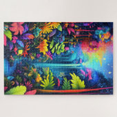 Een psychedelische oerwoud legpuzzel (Horizontaal)
