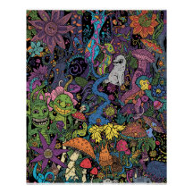 Een psychedelische posterdesign