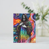 Een psychedelische priester briefkaart (Staand voorkant)