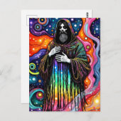 Een psychedelische priester briefkaart (Voorkant / Achterkant)