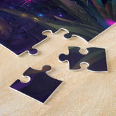 Een psychedelische tijger legpuzzel (Zijkant)