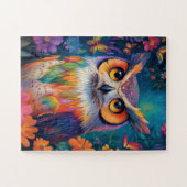 Een psychedelische uil legpuzzel (Horizontaal)