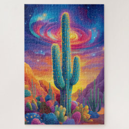 Een psychedelische woestijnscene legpuzzel