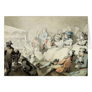 Een publiek dat een spel bekijkt, c.1785 (pen en i