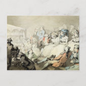 Een publiek dat een spel bekijkt, c.1785 (pen en i briefkaart (Voorkant)