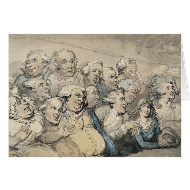 Een publiek in het theater Drury Lane (pen en inkt (Voorkant Horizontaal)