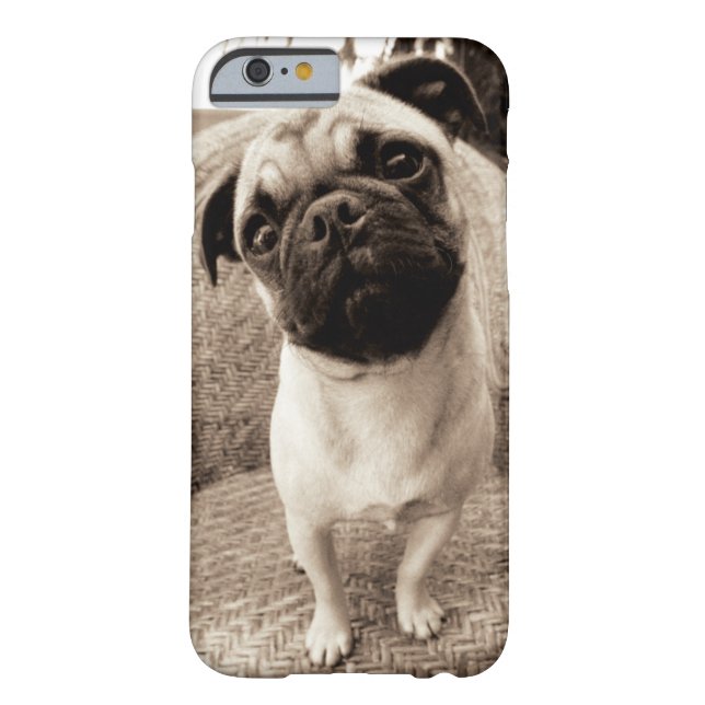 Een pug met zijn hoofd aan de zijkant getild Case-Mate iPhone case (Achterkant)