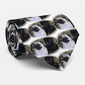 een PUG Stropdas? Black & Fawn - Hoe schattig is d Stropdas (Opgerold)