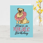 Een pugtastische aangeboren Hondenliefhebber op de Kaart (Gele Bloem)