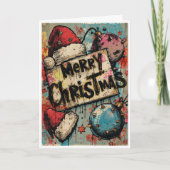 Een punk kerstkaart kaart (Voorkant)