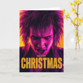Een punk kerstkaart kaart (Gele Bloem)