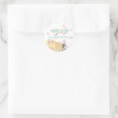 Een Pup Dog Party Favor aannemen Ronde Sticker (Tas)