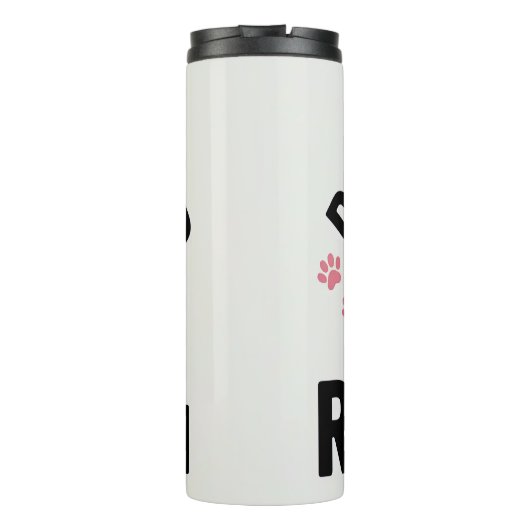 Een puppy die niet stopt met ophalen thermosbeker (Achterkant)