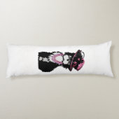 Een Puppy Dog alle drukte omhoog Roze Lichaamskussen (Achterkant)